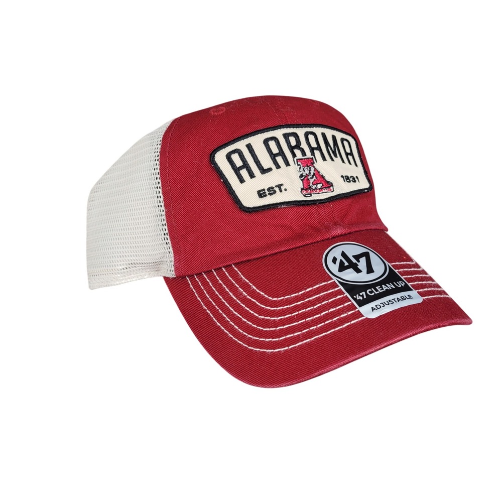 47 Brand Alabama Crimson Tide Trucker Hat Red White Adjustable New‎